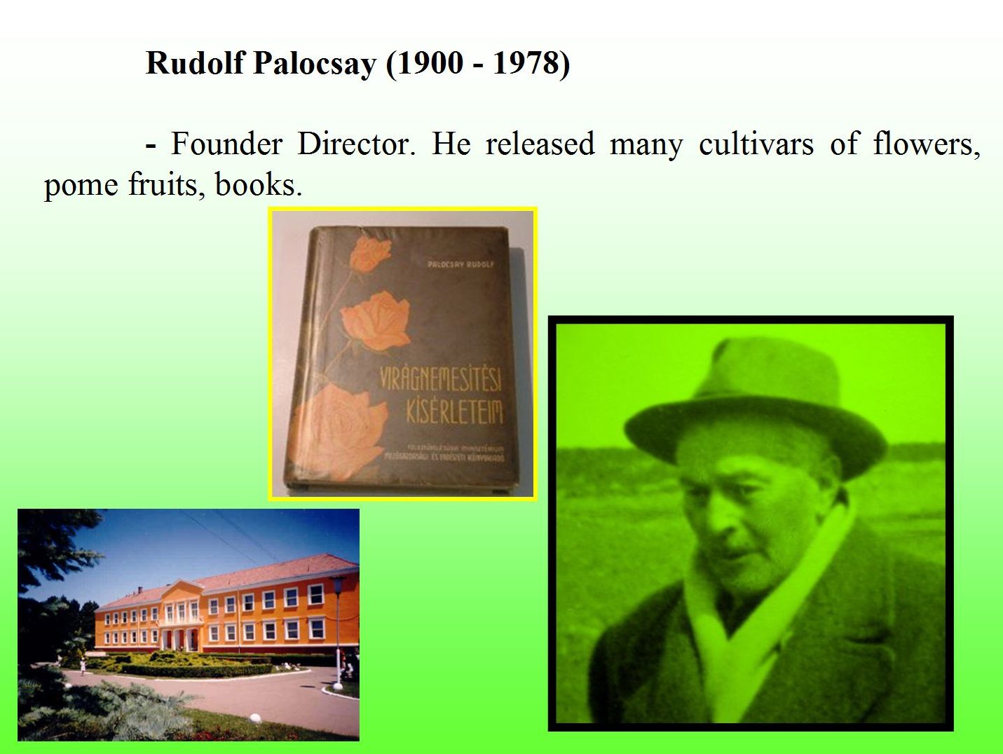 Apple and pear breeding in Cluj-Napoca, history - Rudolf Palocsay